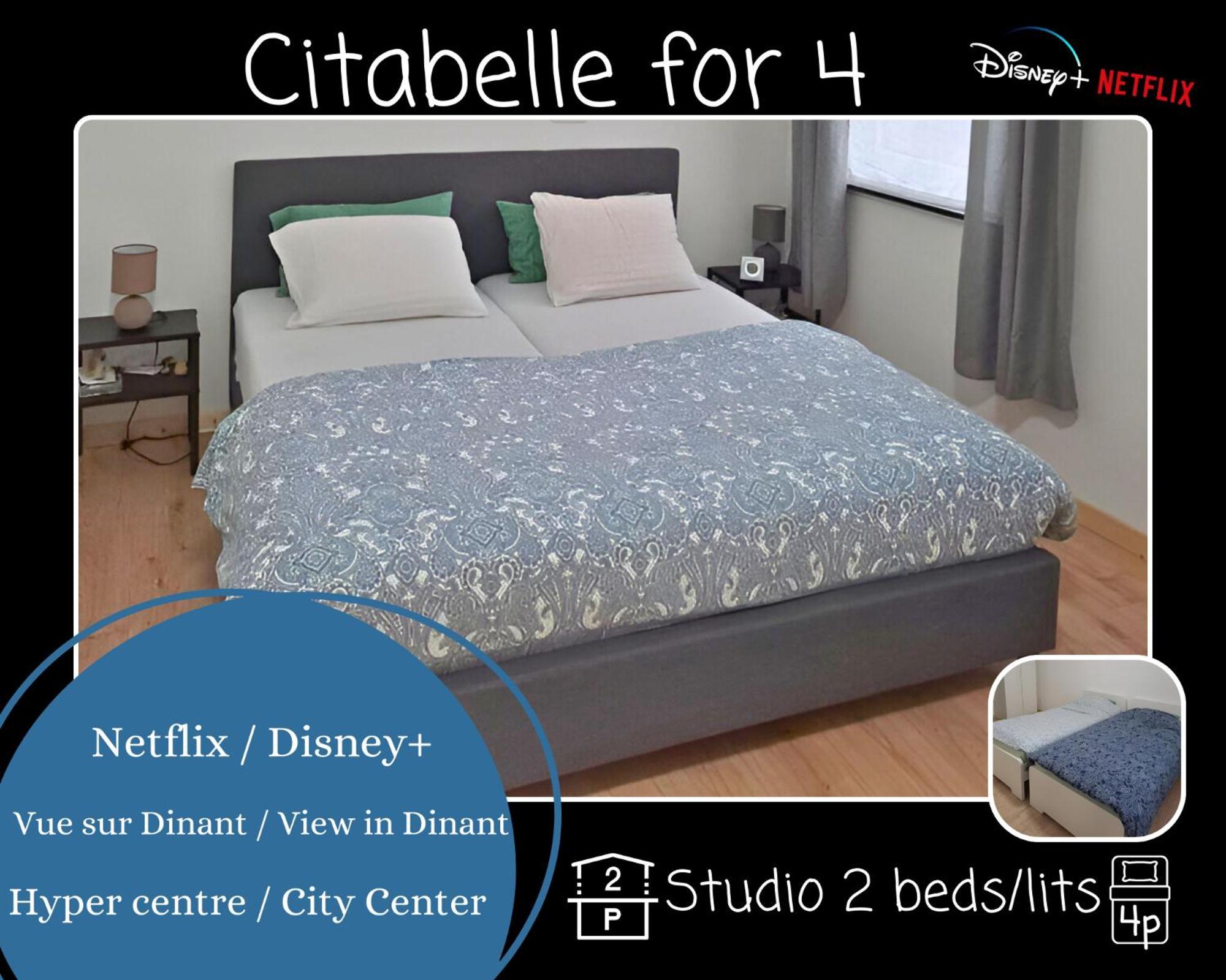 O Reflets - Citabelle For 4 - Studio 2 Rooms View "Citadelle" Dinant Eksteriør bilde